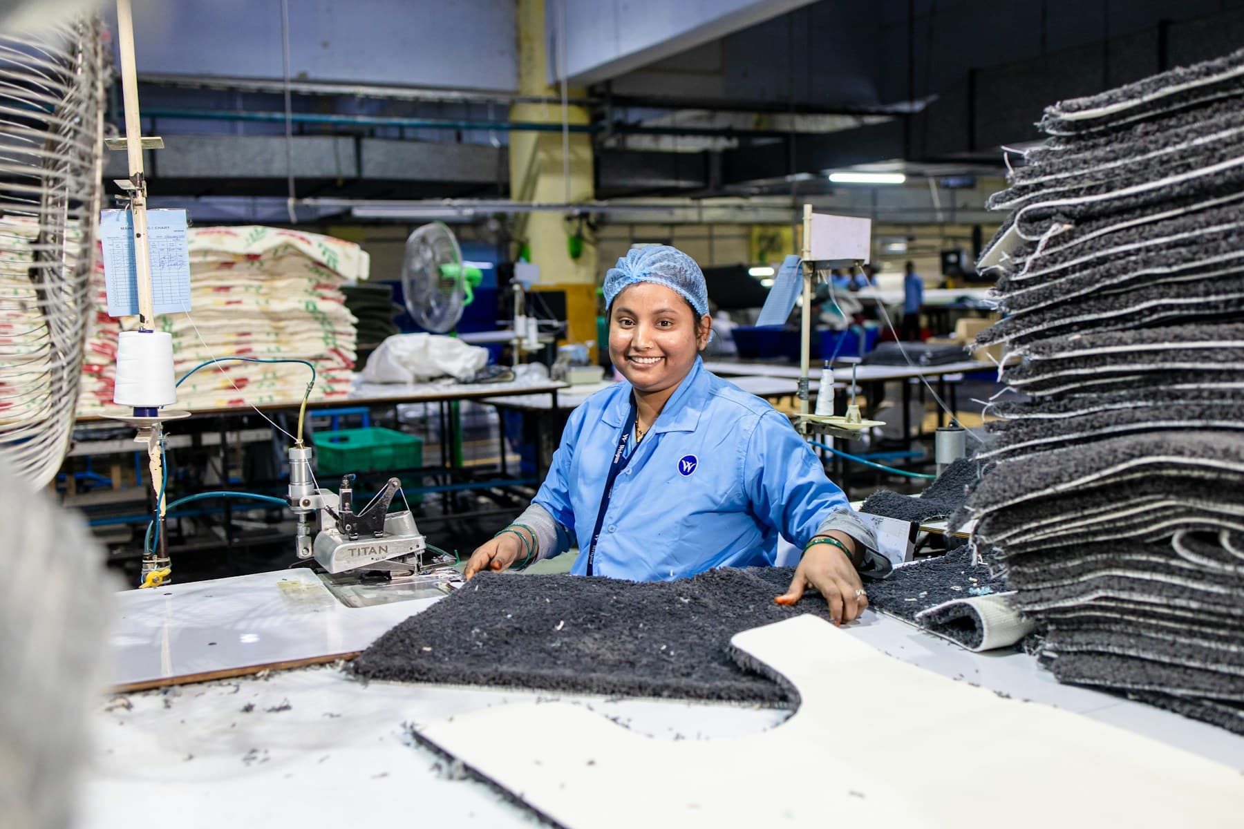 Local operations team working inside a production facility